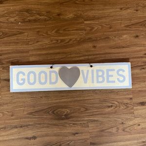GOOD VIBES wooden sign